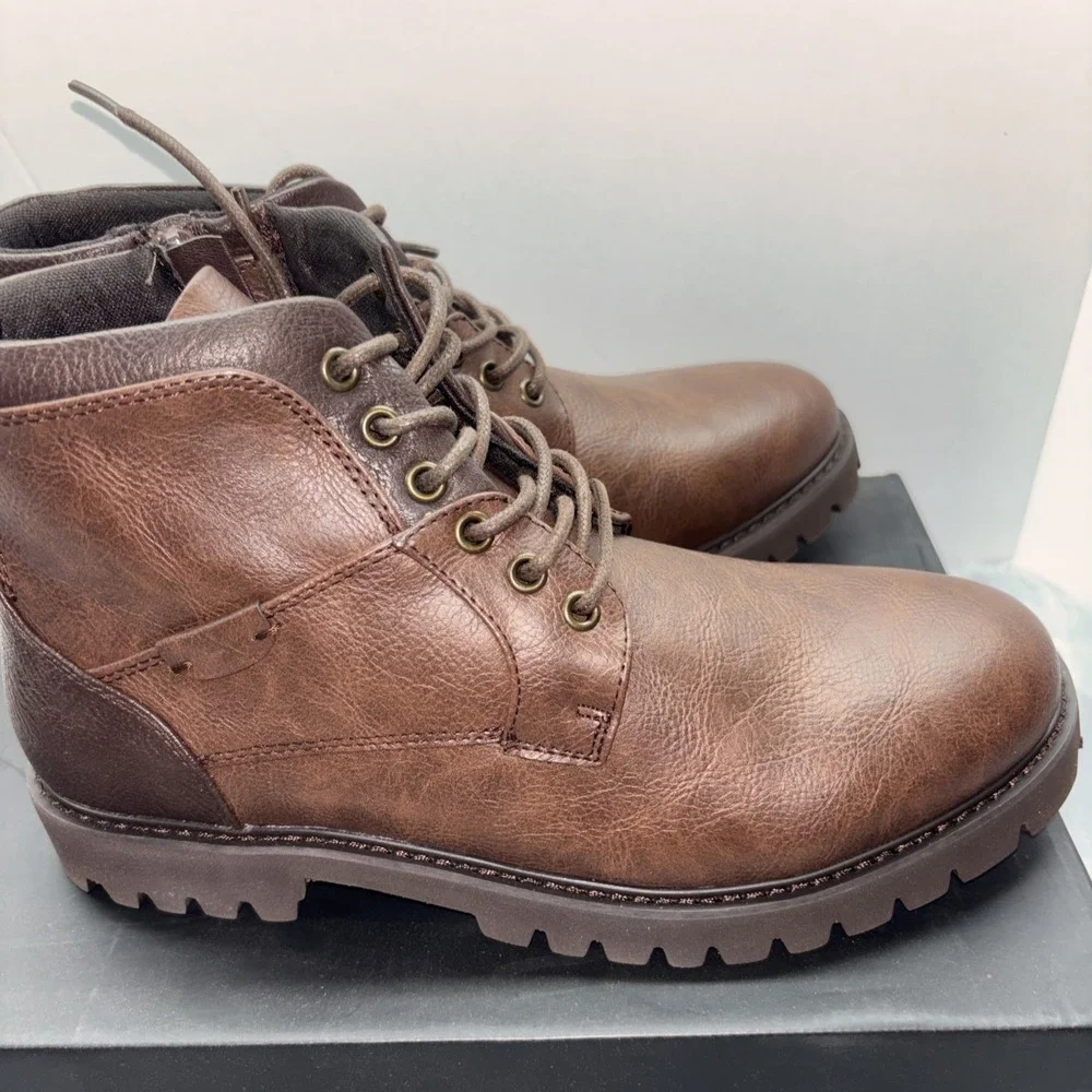 Nick Graham Size 8 Zip/lace Up‎ Barkley Brown Boots